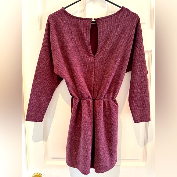 Charlotte Russe Burgundy Dolman Sleeve Ribbed Romper – Size XS - Picture 4 of 15